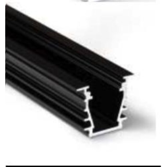 Zwart LED plafond profiel inclusief opaal afdekking 23.4 mm x 19 mm - GYPROC10ZWART