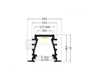 Wit LED plafond profiel inclusief opaal afdekking 23.4 mm x 19 mm - GYPROC10Wit