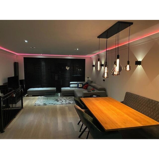 Wit LED plafond profiel inclusief opaal afdekking 23.4 mm x 19 mm - GYPROC10Wit