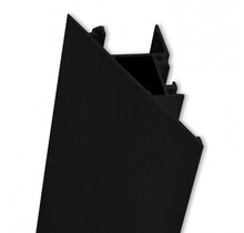 Zwart LED wandprofiel inclusief opaal klikafdekking 27.4 mm x 58.4 mm – W13ZWART