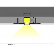LED plafond profiel inclusief opaal klikafdekking 50,4 mm x 14,7 mm – Trimless10ALU