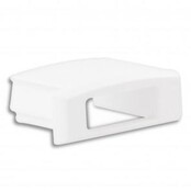 04WIT eindkapje met kabeldoorvoer