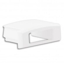 04WIT eindkapje met kabeldoorvoer