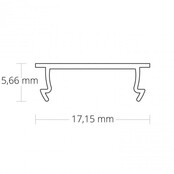 Zwart LED profiel inclusief klikafdekking 17,15mm x 7,4mm - 04ZWART