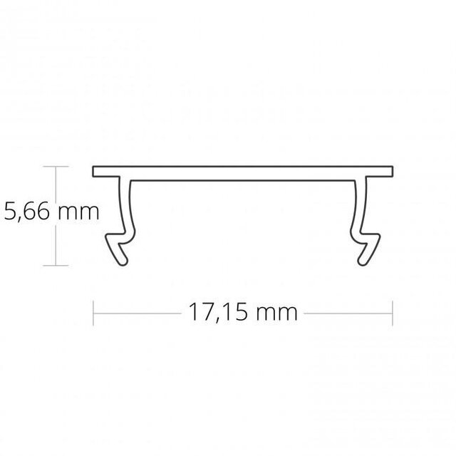 Zwart LED profiel inclusief klikafdekking 17,15mm x 7,4mm - 04ZWART