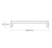 Zwarte LED XL inbouw profiel inclusief opaal klikafdekking 26,79mm x 36,22mm - XL07ZWART