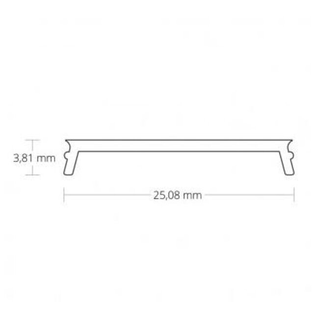 Zwarte LED XL inbouw profiel inclusief opaal klikafdekking 26,79mm x 36,22mm - XL07ZWART
