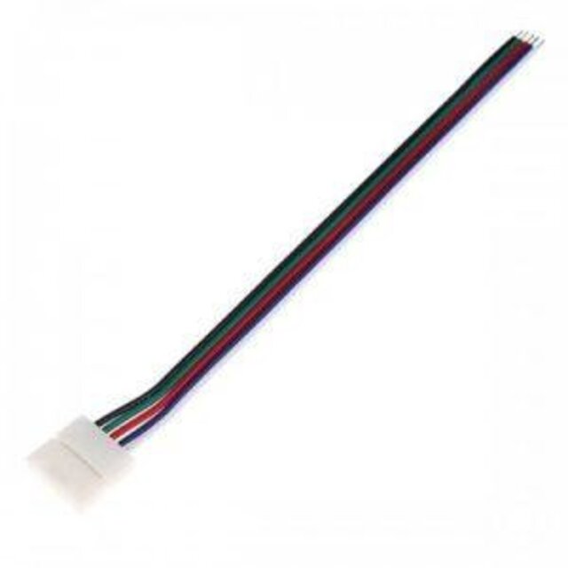 RGBW / RGBWW LED strip koppelstuk met 1-zijdig draad 10mm - IP20