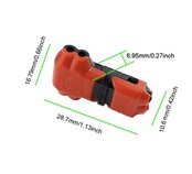 3 weg T koppelstuk voor LED strips - T splitter Draad doorsnede: 18-24AWG