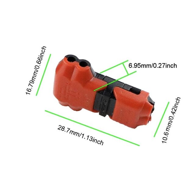 3 weg T koppelstuk voor LED strips - T splitter Draad doorsnede: 18-24AWG