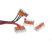 WAGO 221-415 LED strip Lasklem voor 5 kabels - 5 draads - kabel splitter - WAGO