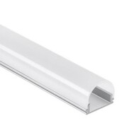 LED profiel half rond inclusief afdekking 16,85mm x 12,92mm - 16ALU