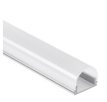 LED profiel half rond inclusief afdekking 16,85mm x 12,92mm - 16ALU