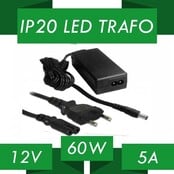 LED voeding 60W 12VDC 5A - IP20 - DC aansluiting - EA 10850D1