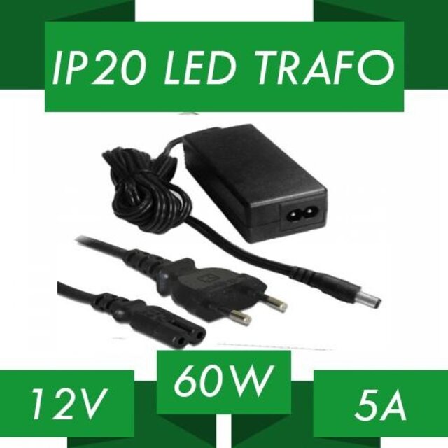 LED voeding 60W 12VDC 5A - IP20 - DC aansluiting - EA 10850D1