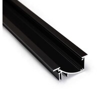 10x LED inbouw wandprofiel inclusief opaal afdekking 3 meter 53mm x 13,5mm - F8ZWART