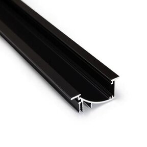 10x LED inbouw wandprofiel inclusief opaal afdekking 3 meter 53mm x 13,5mm - F8ZWART