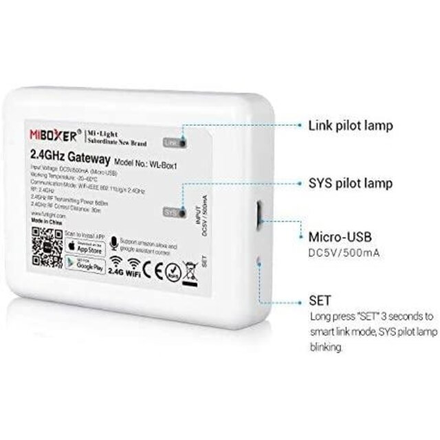 Amazon Alexa WIFI LED module - Miboxer - WL-box2