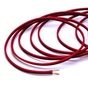 2 aderige led strip aansluitkabel  0,75 kwadraat - 50 meter zwart rood