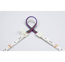 RGB LED strip koppelstuk met 2-zijdig draad 10mm