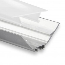 Breed LED hoekprofiel opaal klikafdekking 25mm x 25mm - C15ALU
