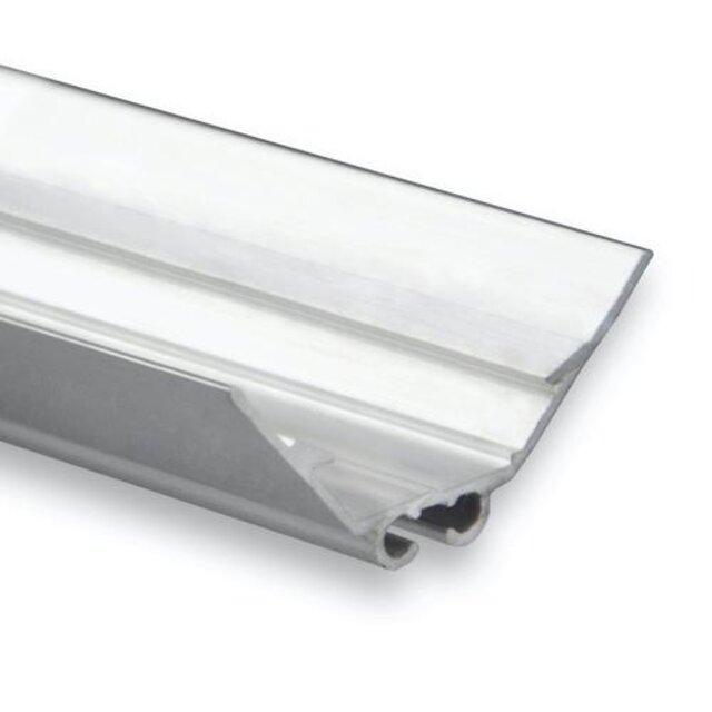 Breed LED hoekprofiel opaal klikafdekking 25mm x 25mm - C15ALU