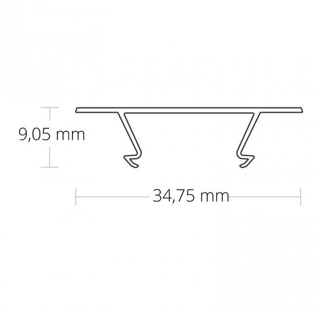 Breed LED hoekprofiel opaal klikafdekking 25mm x 25mm - C15ALU