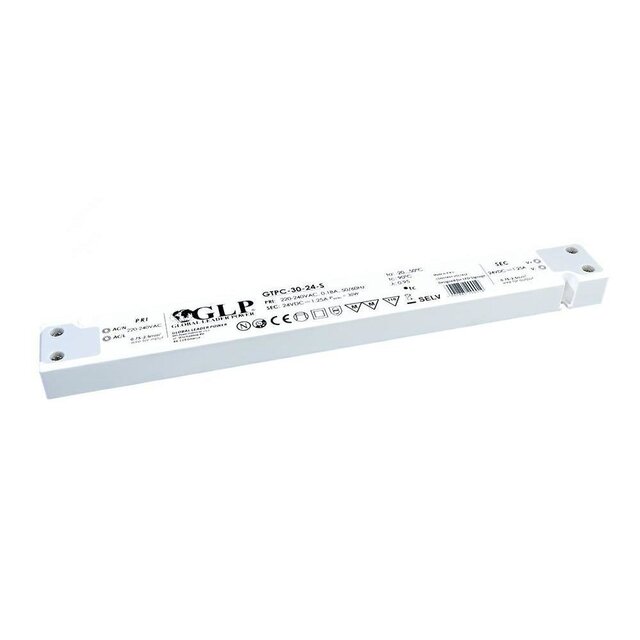 SLIM LED voeding 45 watt 24 volt 1,87 Ampère – IP20 – compact – GLP - GTPC-45-24-S