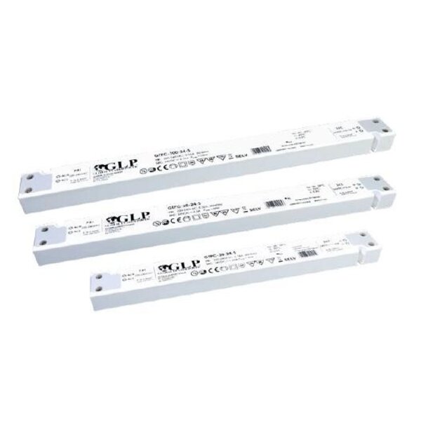 GLP LED voeding  SLIM LED voeding 60 watt 24 volt 2.5 Ampère – IP20 – compact – GLP - GTPC-60-24-S
