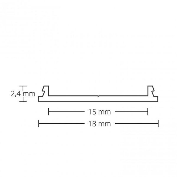 Luksus LED profielen Buigbaar LED profiel 18mm x 2,3mm inclusief opaal klikafdekking - 13ALU