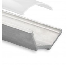 LED hoekprofiel 2 meter inclusief half ronde afdekking 22,63mm x 8,06mm - C25ALU
