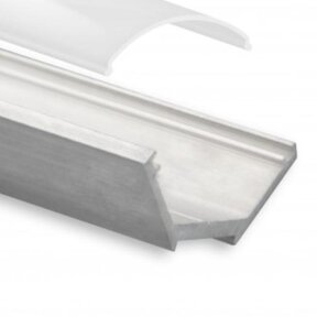 LED hoekprofiel inclusief half ronde afdekking 22,63mm x 8,06mm - C25ALU