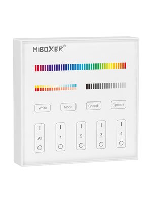RGBCCT LED wanddimmer – Draadloos - 4 zone - Miboxer B4
