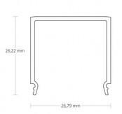 LED XL inbouw profiel met afdekking 36,79mm x 26mm XL07ALU
