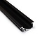 Luksus LED profielen 10x LED inbouw wandprofiel inclusief opaal afdekking 4 meter 53mm x 13,5mm - F8ZWART