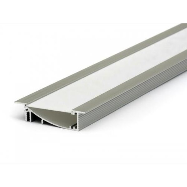 Luksus LED profielen 10x LED inbouw wandprofiel inclusief opaal afdekking 4 meter 53mm x 13,5mm - F8ZWART