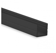 Zwart smal LED profiel inclusief klikafdekking 9,2mm x 10mm - SLIM08ZWART