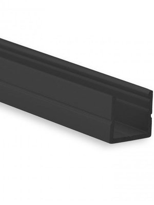 Zwart smal LED profiel inclusief klikafdekking 9,2mm x 10mm - SLIM08ZWART