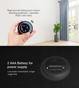 LED draadloze dimmer voor RGBW, RGBWW, RGBCCT - Miboxer S2 zwart