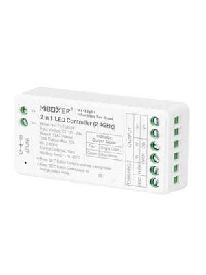 2 in 1  LED controller Single Color/Dual White LED strips - Miboxer FUT035S+