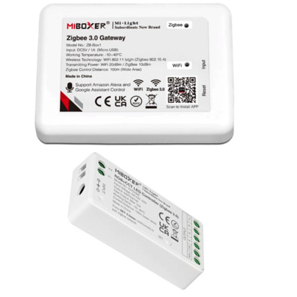 Miboxer Zigbee TUYA 3.0 Gateway draadloos – Smarthome LED aansturing - Miboxer ZB-BOX1
