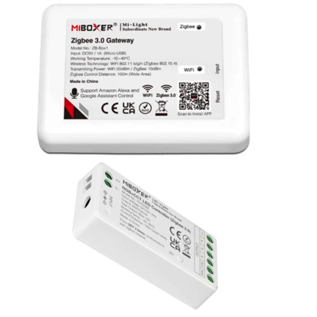 Zigbee TUYA 3.0 Gateway draadloos – Smarthome LED aansturing - Miboxer ZB-BOX1
