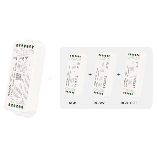 2 in  1 Zigbee + 2,4ghz LED controller om enkel kleurige / dual white LED strips te bedienen - PZ2 12V/24V/48V
