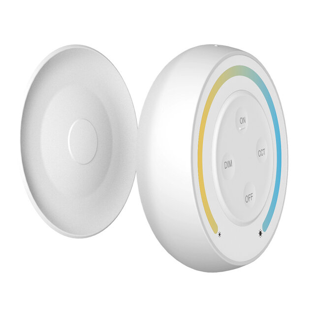 Dual white LED wanddimmer Wit – Draadloos 1 zone - Rond model Miboxer S1-BW