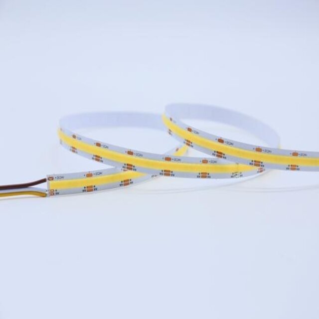 COB 5mm LED strip 24 volt extra warm wit 5W 850LM 384 LED p/m IP20 2700K – 5 meter