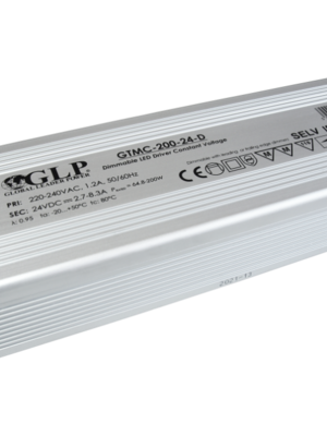 Waterdichte fase afsnijding dimbare LED voeding 200 watt 24 volt 8,3 ampere – IP67 GTMC-200-24-D
