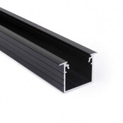Zwart LED inbouw profiel met afdekking 30mm X 20,4mm – 20INBOUW-ZWART