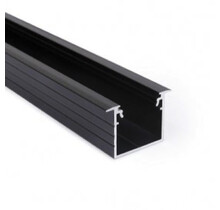 Zwart LED inbouw profiel met afdekking 30mm X 20,4mm – 20INBOUW-ZWART