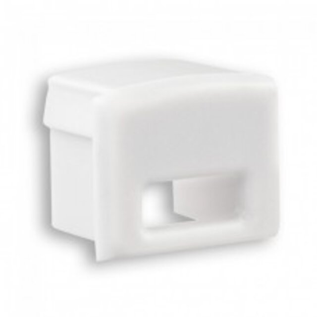 Eindkap met kabeldoorvoer - 03WIT