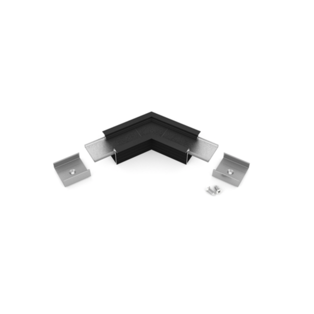 Zwart LED inbouw profiel met afdekking 30mm X 20,4mm – 20INBOUW-ZWART